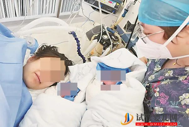 贵阳59岁助孕-哈尔滨的一位高危孕妇得到了一个新的皇冠! 幸运的是，这对双胞胎顺利出生!